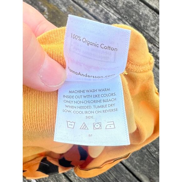 Hanna Andersson‎ Halloween Baby Zip Sleeper 0-3m Orange Black Bats Night Flight - Picture 5 of 5